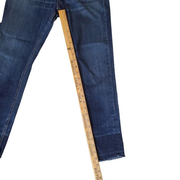 Rag & bone 10 inch Capri Cropped High Rise Jeans in Stanwix Dark Wash Sz 30 - Picture 5 of 9